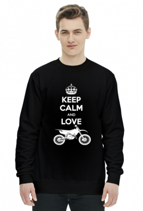 Bluza Keep Calm And Love Motocross - męska bluza motocyklowa