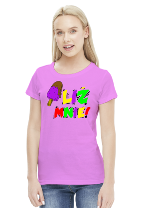 Liż Mnie! - Różowy T-Shirt