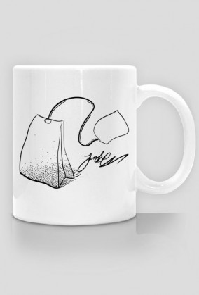 Kubek z nadrukiem torebki herbaty