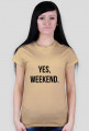 For Example, koszulka z nadrukiem - yes, weekend