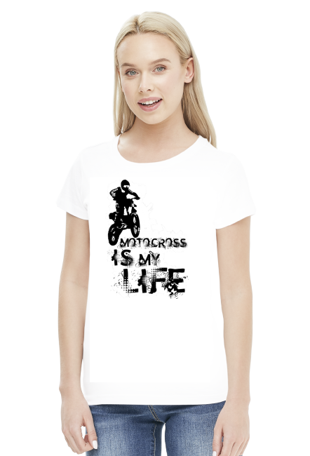 Motocross is my life - damska koszulka motocyklowa