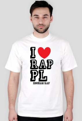 KOSZULKA "I RAP PL" MĘSKA [BIAŁA]