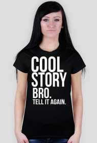 Koszulka Czarna- Cool Story(Damska)