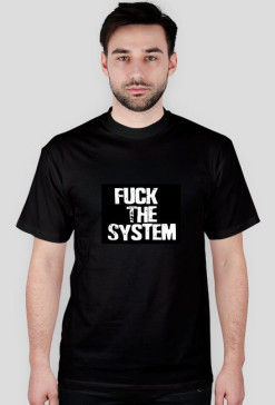 Koszulka Czarna-Fuck The system