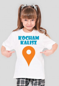 Koszulka dziewczęca Kocham Kalisz