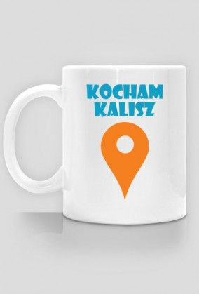 Kubek biały Kocham Kalisz