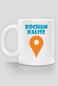 Kubek biały Kocham Kalisz - nadruk z obu stron