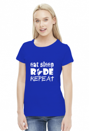 Eat Sleep Ride Repeat - damska koszulka motocyklowa