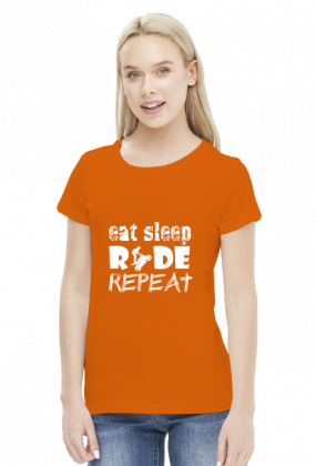 Eat Sleep Ride Repeat - damska koszulka motocyklowa
