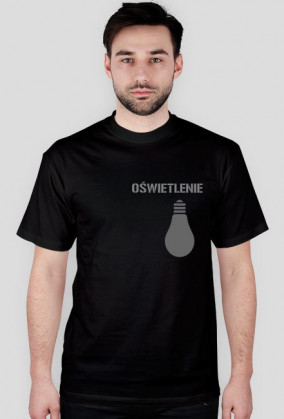 Koszulka czarna - T. Oświetleniowiec (szary)