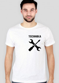 Koszulka biała SLIM - Technika