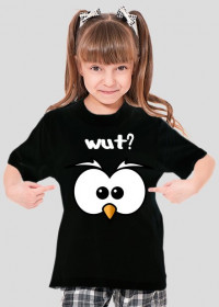 Koszulka dziewczęca czarna - WUT?