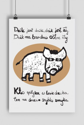 Plakat z dzika