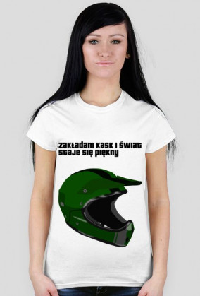 zakładam kask+kask-koszulka damska