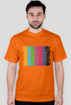T-Shirt Scribble 2 Pomarańcz