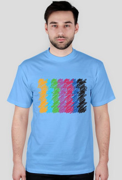 T-Shirt Scribble 2 Błękit