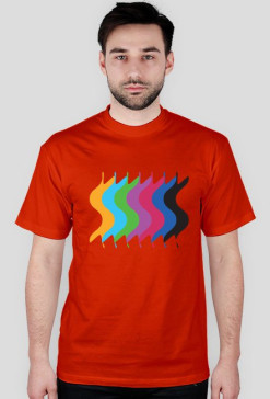 T-Shirt Fale Czerwony