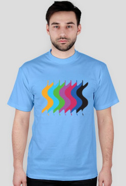 T-Shirt Fale Błękit