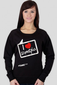 BLUZA - I ❤ SAMOTYHA [CZARNA]