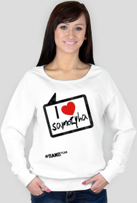 BLUZA - I ❤ SAMOTYHA [BIAŁA]