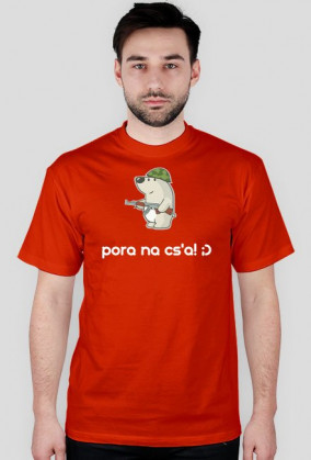 Koszulka "Pora na cs'a! ;)" ADULT