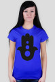 Ręka Fatimy Black. Prosty T-Shirt damski