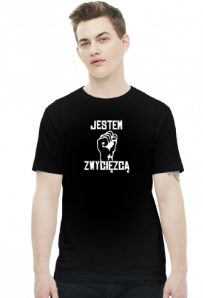 Jestem zwycięzcą - koszulka czarna