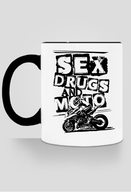 Sex, drugs and motorcycles - kubek motocyklisty