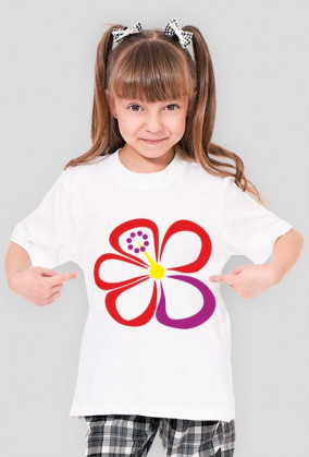 Hibiskus. Koszulka dziewczęca