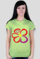Hibiskus. Prosty T-Shirt damski