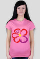 Hibiskus. Prosty T-Shirt damski