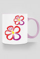 Hibiskusy. Kubek z kolorowym uchem