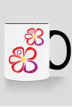 Hibiskusy. Kubek z kolorowym uchem