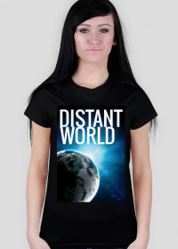 DAMSKA Koszulka Distant World CZARNA
