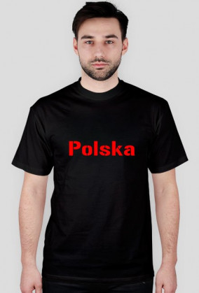 Koszulka dla kibica męska, nadruk: Polska