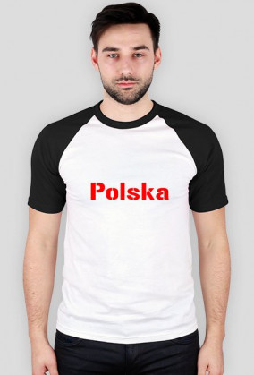 Koszulka dla kibica męska, nadruk: Polska