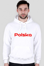 Bluza z kapturem dla kibica męska, nadruk: Polska