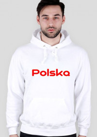 Bluza z kapturem dla kibica męska, nadruk: Polska