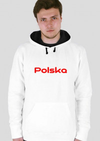 Bluza z kapturem dla kibica męska, nadruk: Polska