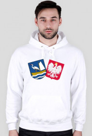 Bluza z kapturem męska biała-PW