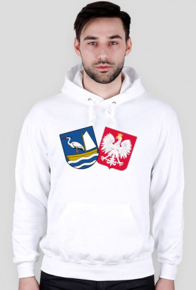 Bluza z kapturem męska biała-PW