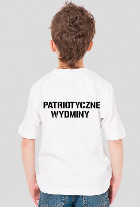 Koszulka chłopięca biała-PW