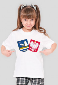 Koszulka dziewczęca biała-PW