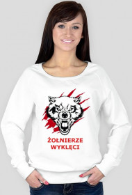 Bluza bez kaptura damska biała-Żołnierze Wyklęci