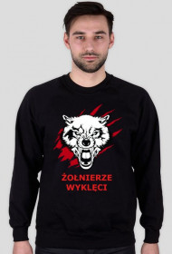 Bluza bez kaptura męska czarna-Żołnierze Wyklęci