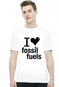 I Love Fossil Fuels - koszulka dwa kolory