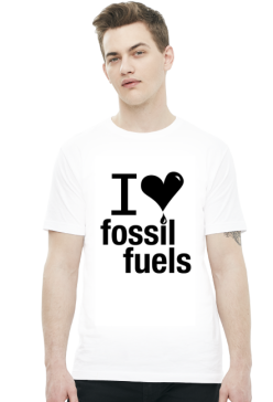 I Love Fossil Fuels - koszulka dwa kolory