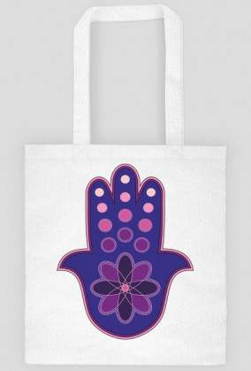 Ręka Fatimy Blue-Violet. Torba bawełniana
