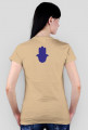 Ręka Fatimy Blue-Violet. Prosty T-Shirt damski