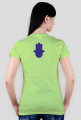 Ręka Fatimy Blue-Violet. Prosty T-Shirt damski